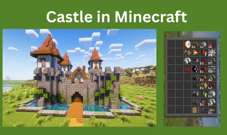 the image show how to make Castle in Minecraft